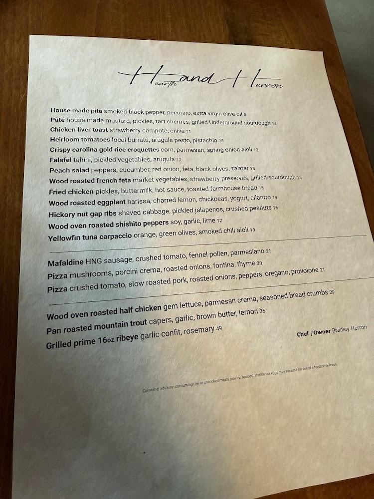 Hearth and Herron Menu image 4